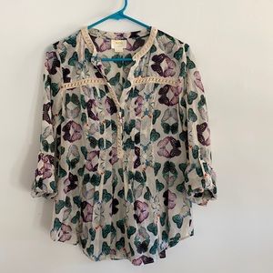 Anthropologie butterfly blouse